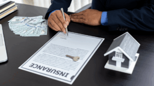 person signing a document